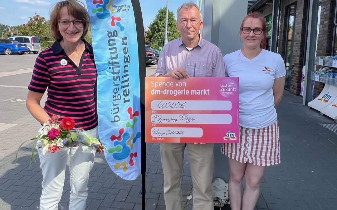 600 Euro Spende von dm