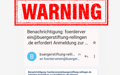 Betrug: Den Link bitte NICHT öffnen, löschen Sie die Mail.